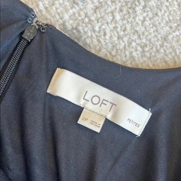 LOFT Pink and Black Sleeveless Sundress - Picture 4 of 4